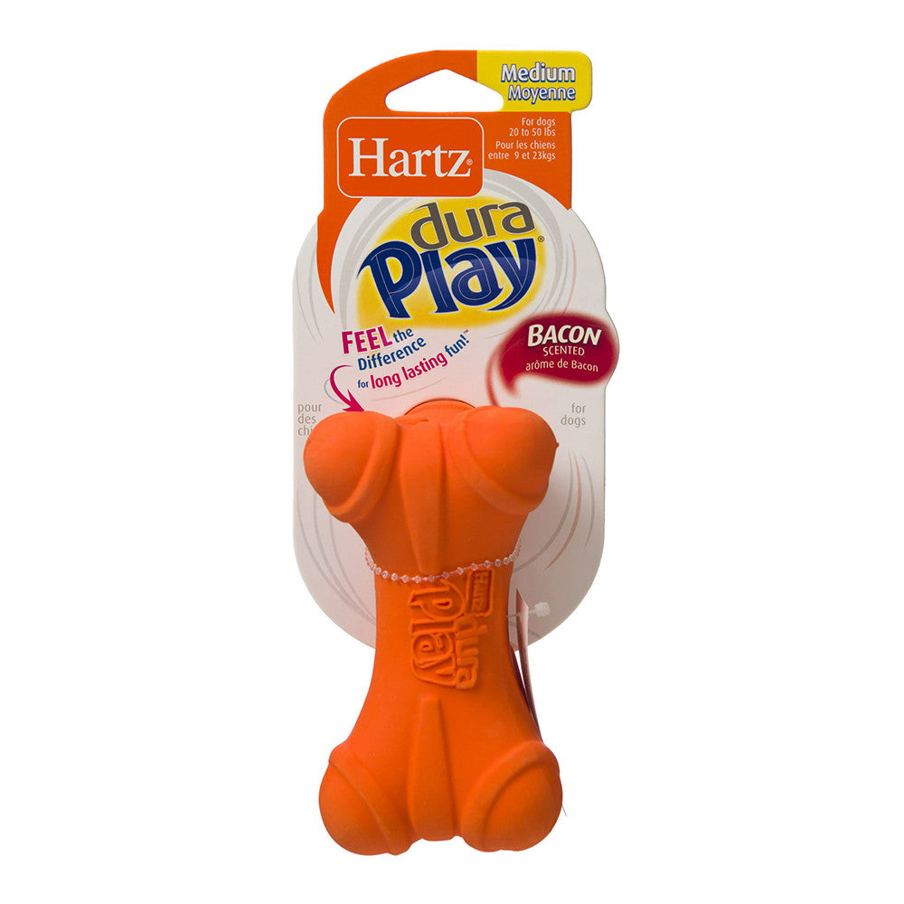 Hartz Dura Play Soft Dog Bone Toy, Assorted Colors, 1 Ea